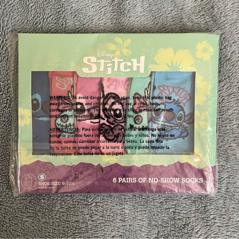 Stitch No Show Socks NWT